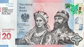 Mieszko i Dobrawa na kolekcjonerskim banknocie. NBP upamiętni 1050-lecie chrztu Polski