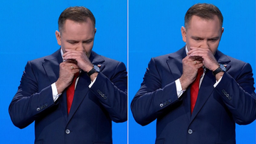 Dziwny gest Nawrockiego na debacie. Sztab komentuje