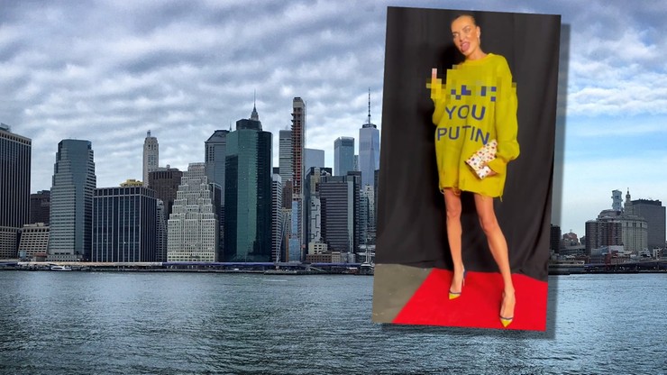USA: Na Fashion Week ukraińska modelka pokazała wiadomość dla Władimira Putina
