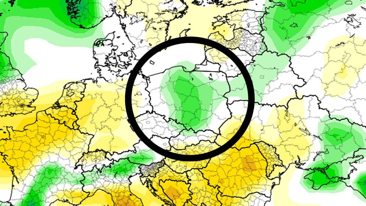 Sumy opadów powyżej normy w ciągu 7 dni. Fot. tropicaltidbits.com