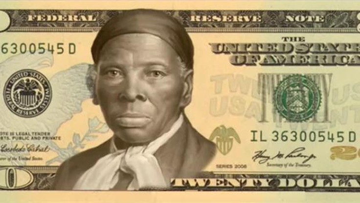 Czarna kobieta na banknocie 20-dolarowym