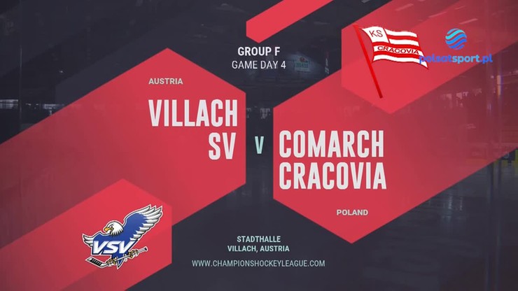Villach SV - Cracovia 6:2. Skrót meczu 
