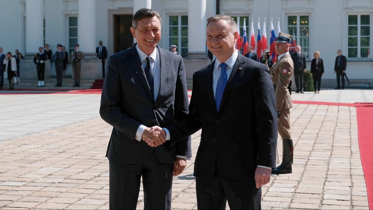 Wizyta prezydenta Słowenii w Polsce. Andrzej Duda: rozmowę zdominowała wojna
