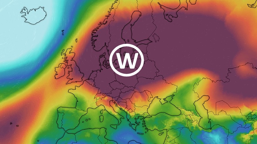 Lokalizacja wyżu nad Europą w dniu 23 marca 2020 roku. Fot. Windy.com