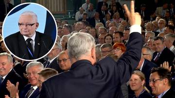 Prezes PiS przemawiał na kongresie, wyróżnił jedną osobę. 