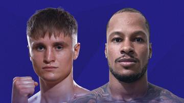 Plakat z zapowiedzią walki muay thai pomiędzy Adrianem Gunią a Arnoldo Moską na gali DWM 7 w Wieluniu.