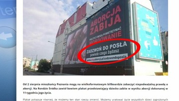 Kraków: nadzór budowlany polecił usunąć plakat z martwym płodem
