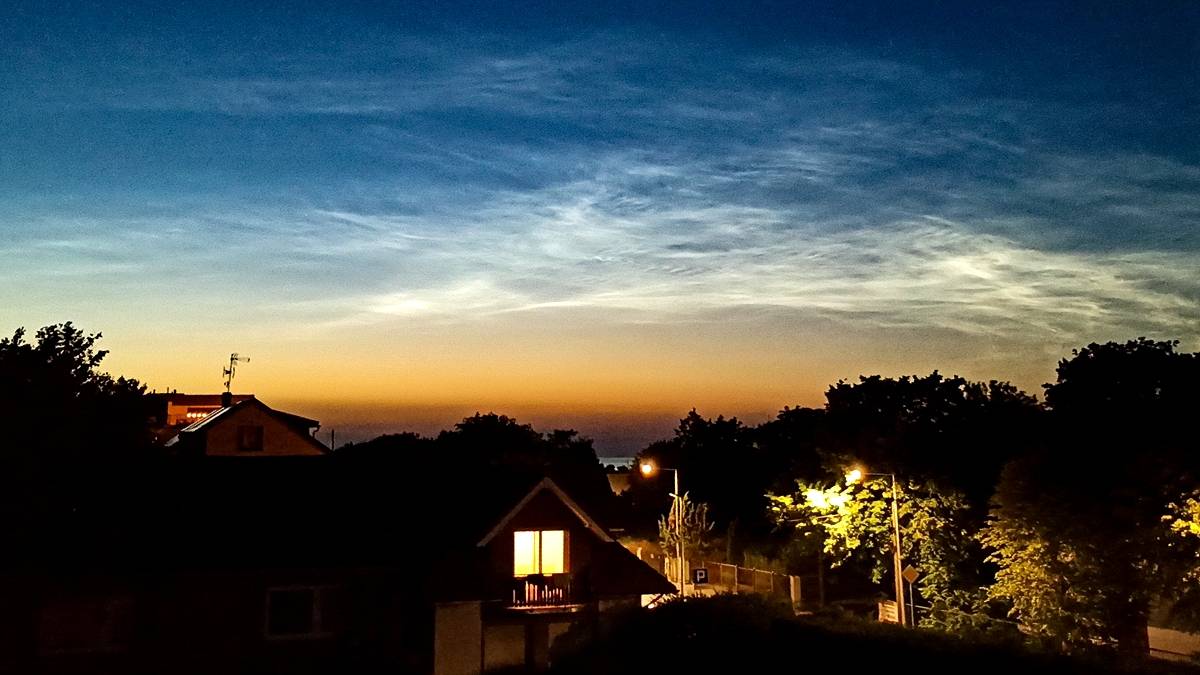 Obłoki srebrzyste minionej nocy nad Polską. Fot. TwojaPogoda.pl