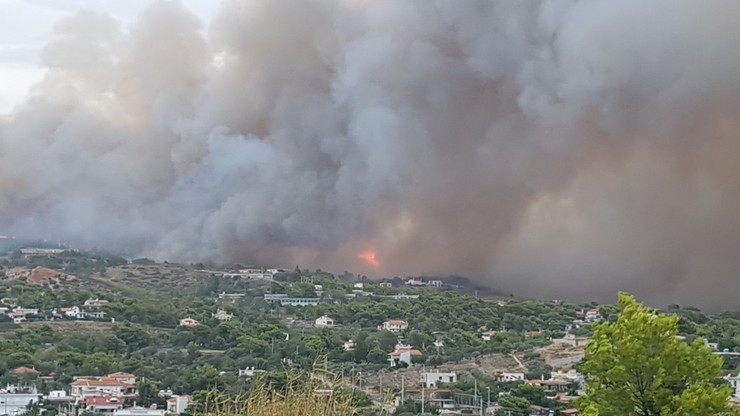 Pożary w Grecji - zdjęcia od użytkowników