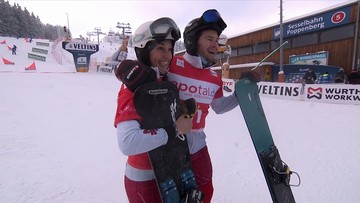 PŚ w snowboardzie: Polacy na trzecim miejscu w slalomie drużynowym