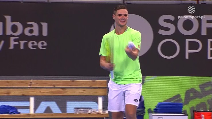 ATP w Sofii: Ostatnia piłka meczu Kamil Majchrzak - Ricardas Berandis