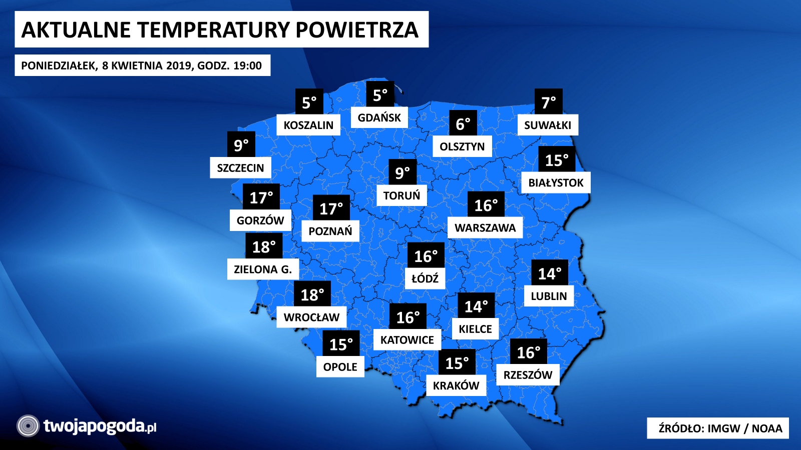 Olbrzymie różnice temperatury