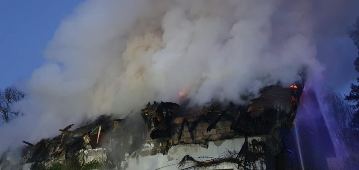Pożar w Wólce Radzymińskiej na Mazowszu