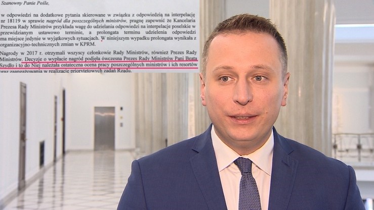 "Decyzję o wypłacie nagrody dla Beaty Szydło podjęła Beata Szydło"