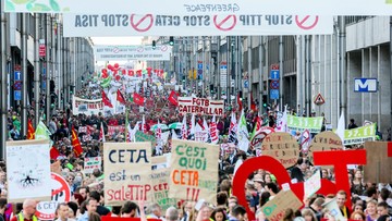 Demonstracje przeciwko TTIP i CETA w Brukseli