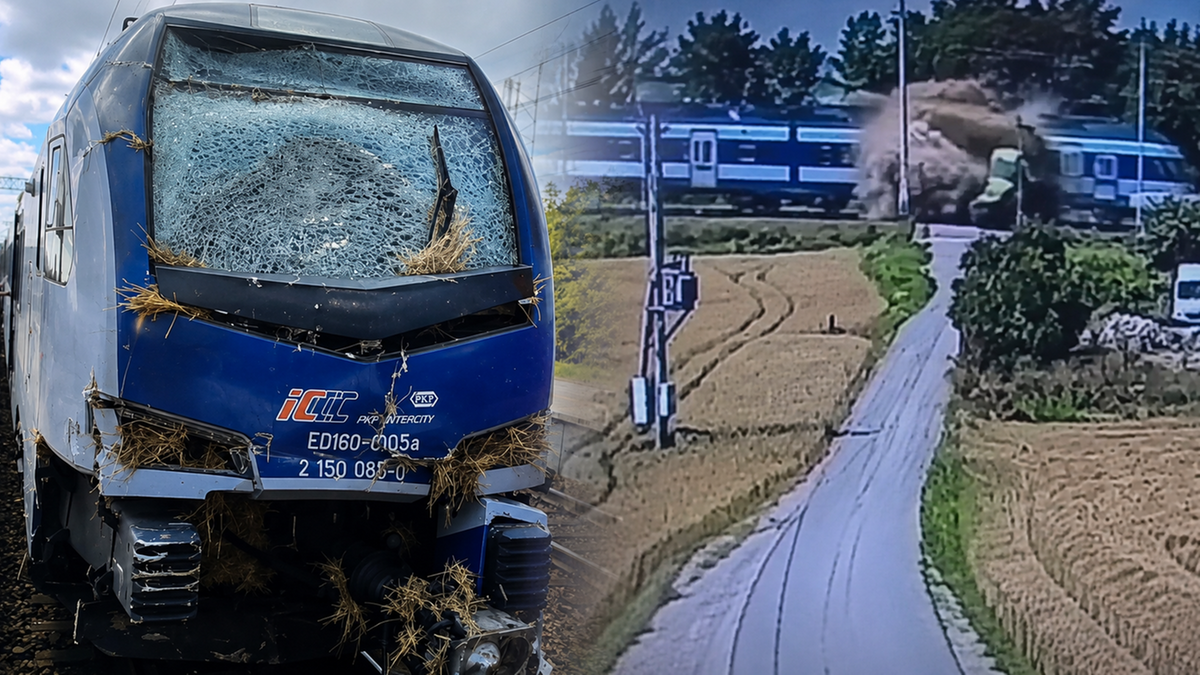 Pijany kierowca ciągnika wjechał przed pociąg w Czarlinie — 500 osób w niebezpieczeństwie