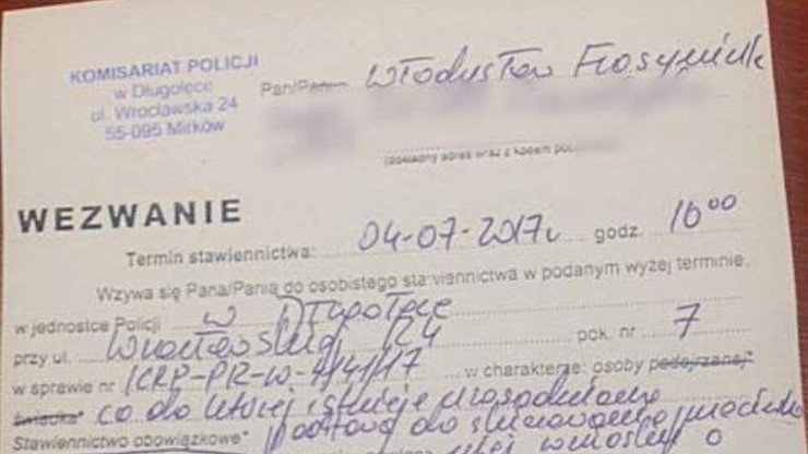 "Kolejne pokolenie dzieci Frasyniuka poznaje znaczenie słowa wolność". Policja dostarczyła wezwanie dla b. opozycjonisty