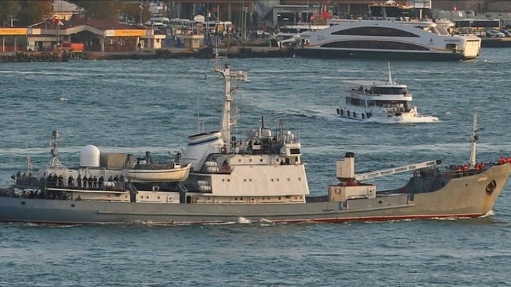 Zatonął rosyjski okręt zwiadowczy. Zderzył się z innym statkiem u wybrzeży Turcji