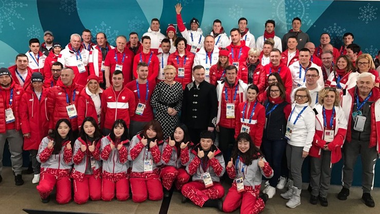 Pjongczang: prezydent Andrzej Duda spotkał się z polskimi sportowcami
