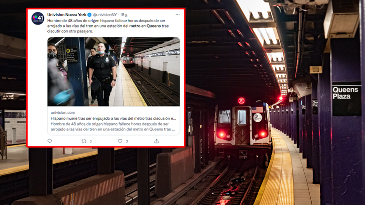 Nowy Jork. Bójka w metrze. Mężczyzna wepchnięty pod pociąg
