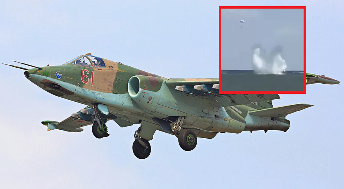 Rosja. Samolot szturmowy Su-25 rozbił się w okolicach Jejska w Kraju Krasnodarskim