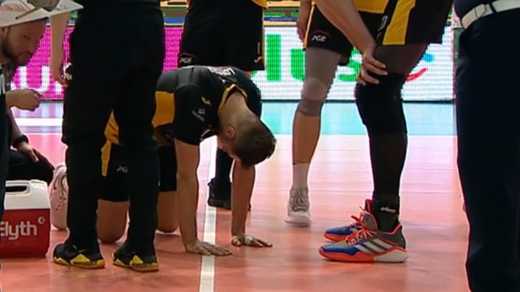PlusLiga: Gwałtowne osłabienie. Grzegorz Łomacz poczuł się źle podczas meczu i musiał opuścić boisko (WIDEO)