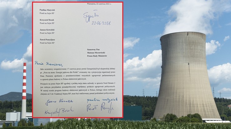 List do premiera ws. energii atomowej. Podpisali się politycy różnych partii