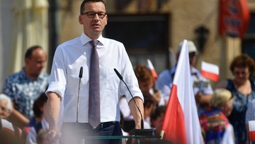 "My się Polski nie wstydzimy, my za Polskę nie przepraszamy". Premier na spotkaniu wyborczym PiS