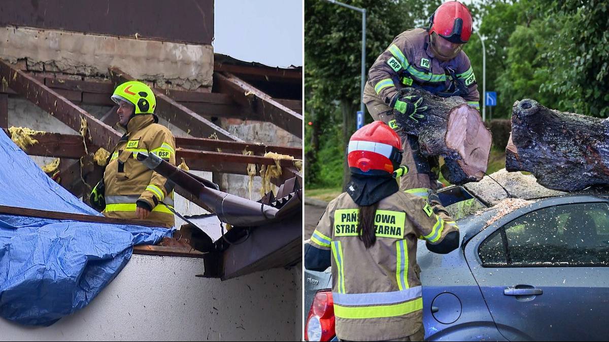 Powalone drzewa, zerwane dachy. Niszczycielskie nawałnice nad Polską