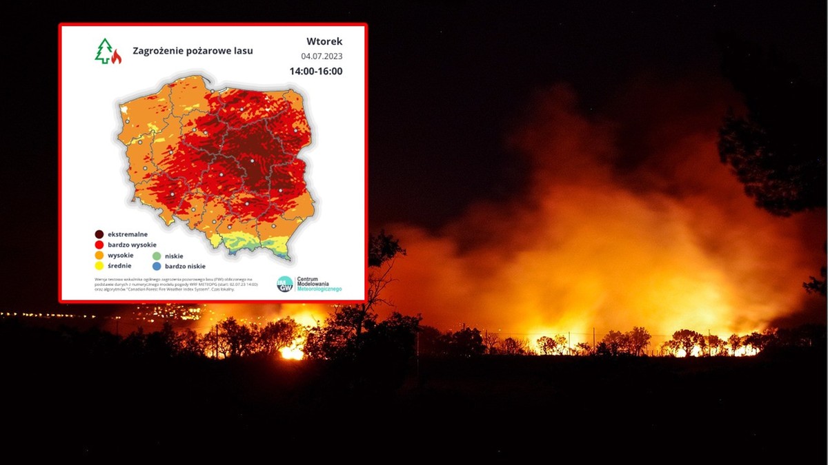 Ostrzeżenie przed pożarami. Ekstremalne zagrożenie w województwie mazowieckim