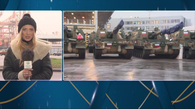 Gdynia. Rozładunek południowokoreańskich czołgów i dział samobieżnych. "Supernowoczesne wyposażenie dla polskiej armii"