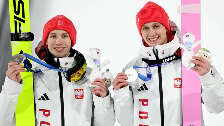 Kacper Tomasiak i Paweł Wąsek (srebro, skoki narciarskie) - Mediolan/Cortina D'Ampezzo, konkurs duetów na dużej skoczni