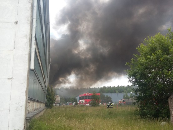 Pożar magazynu w Gdyni