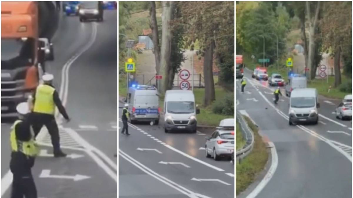 Kolczatka i strzały nie pomogły. Nieudana próba zatrzymania złodzieja busa