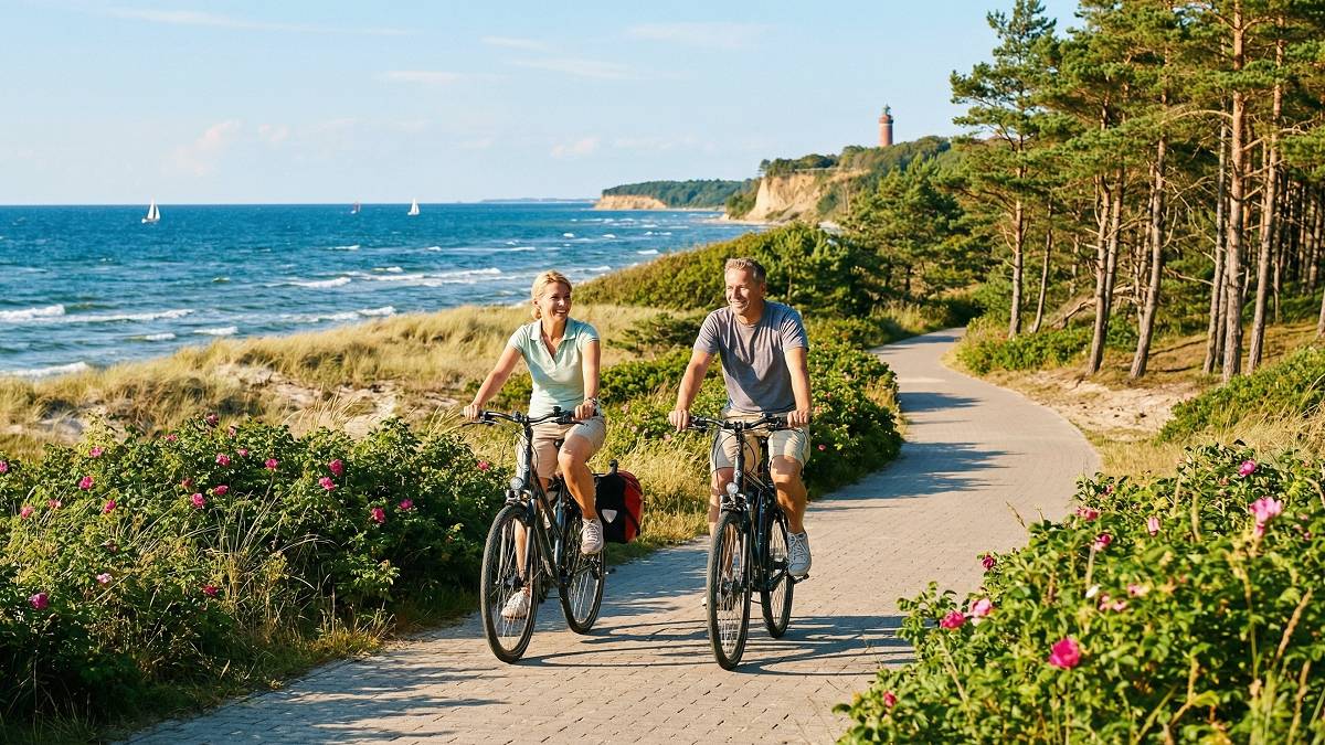 Piękna trasa rowerowa nad Bałtykiem. Fot. Pixabay.