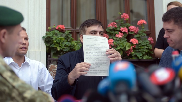 Saakaszwili otrzymał protokół o nielegalnym przekroczeniu granicy