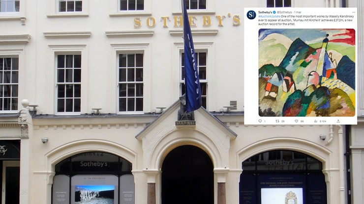 Londyn: Skradziony przez nazistów obraz Kandinskiego sprzedany za rekordową kwotę