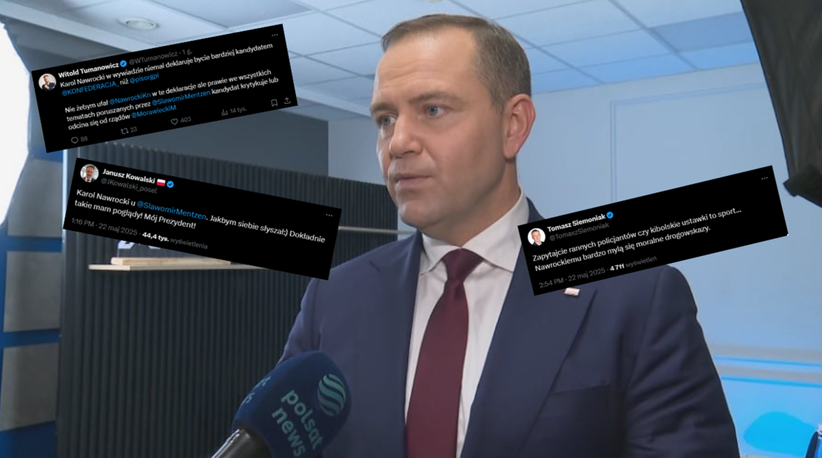 Burza po rozmowie Nawrockiego z Mentzenem. Komentarze zalały sieć