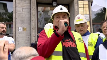 "Ręce precz od Turowa". Górnicy protestują we Wrocławiu