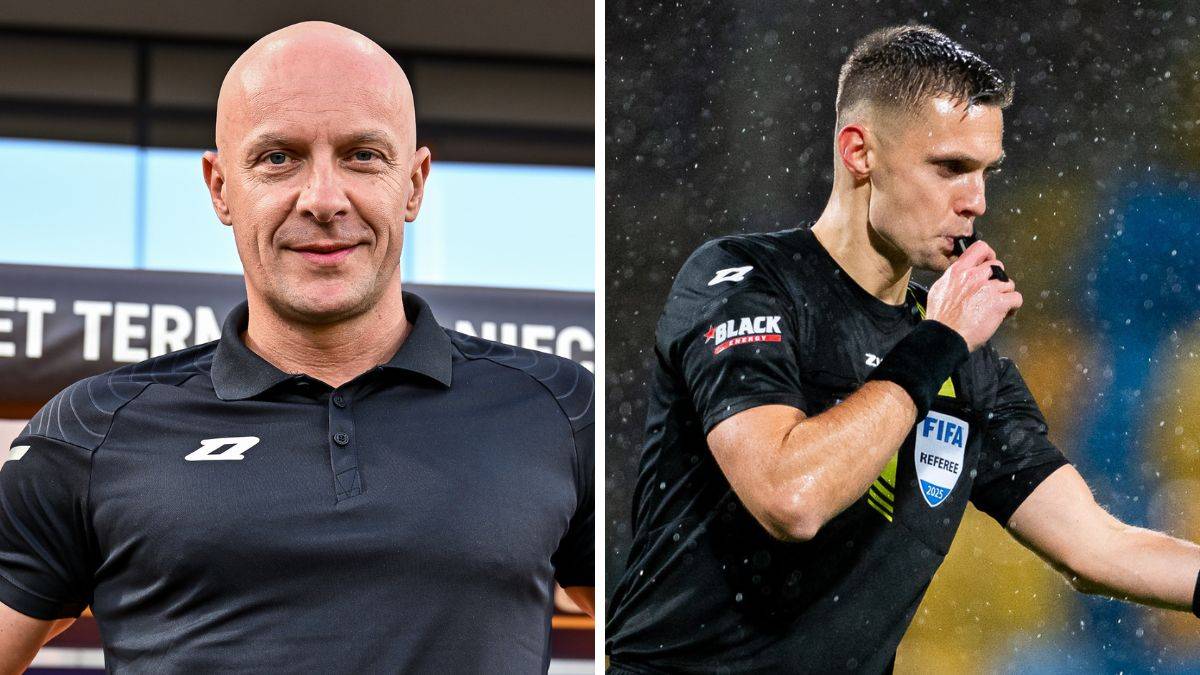 Zdjęcie Szymona Marciniaka i innego sędziego.