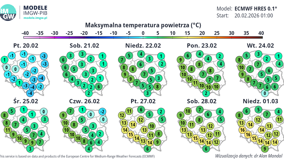 Odwilż nasili się w przyszłym tygodniu. Przez całą dobę temperatury będą dodatnie