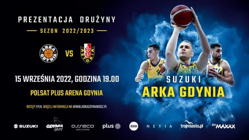Netia nowym sponsorem drużyny koszykówki Arki Gdynia