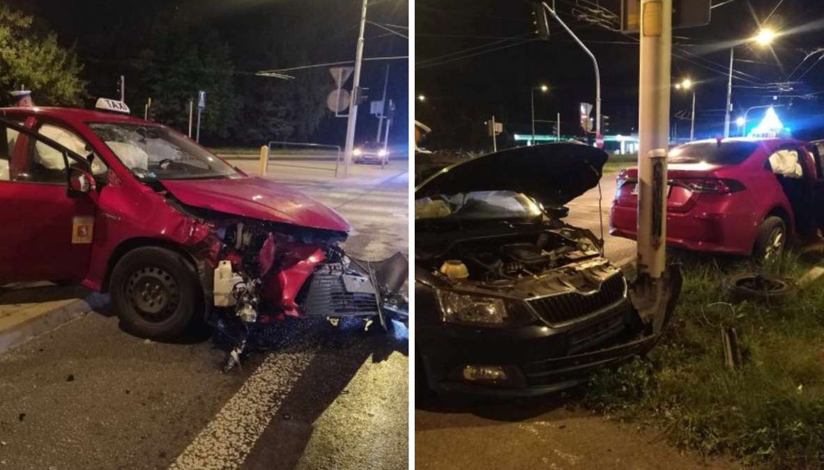 Lublin: Zderzenie dwóch aut zamawianych przez aplikacje. Pasażerowie trafili do szpitala