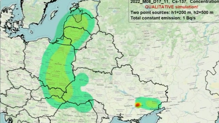 Ukraina. Zaporoska Elektrownia Atomowa. Radioaktywna chmura nad Polską w symulacji wypadku