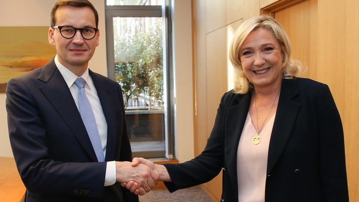 Bruksela. Premier Mateusz Morawiecki spotkał się z Marine Le Pen