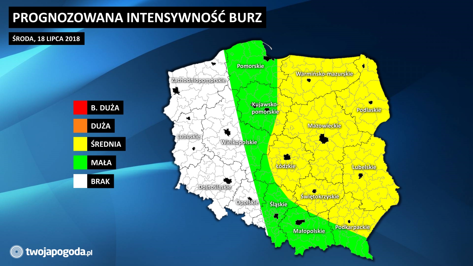 Uwaga! Ostrzeżenie przed burzami