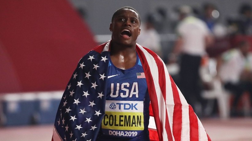 Christian Coleman wygrał bieg na 60 m w pierwszym starcie po 18-miesięcznej dyskwalifikacji