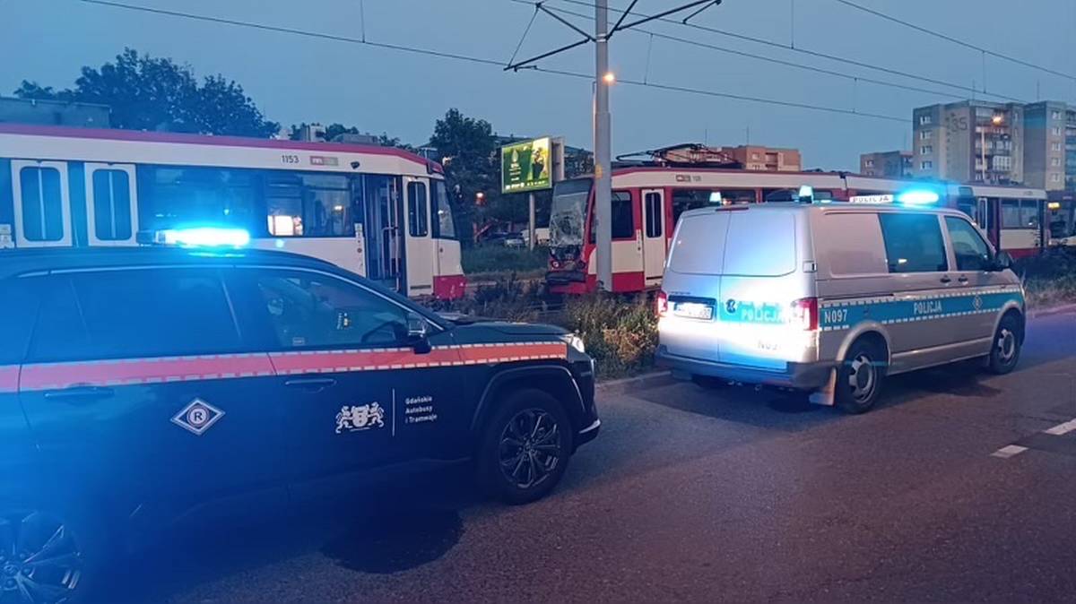 Zderzenie tramwajów w Gdańsku. Siedem osób trafiło do szpitala