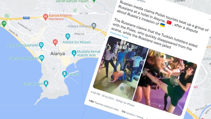 Rosyjska propaganda: Polacy pobili Rosjan w tureckim hotelu