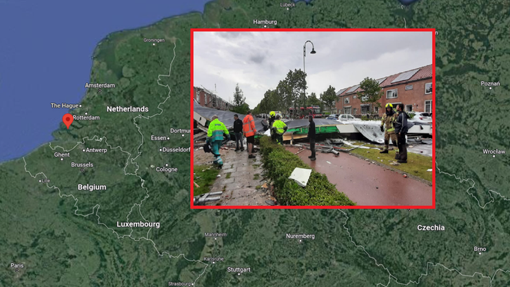 Holandia. Tornado na południu kraju. Jedna osoba nie żyje, siedem zostało rannych